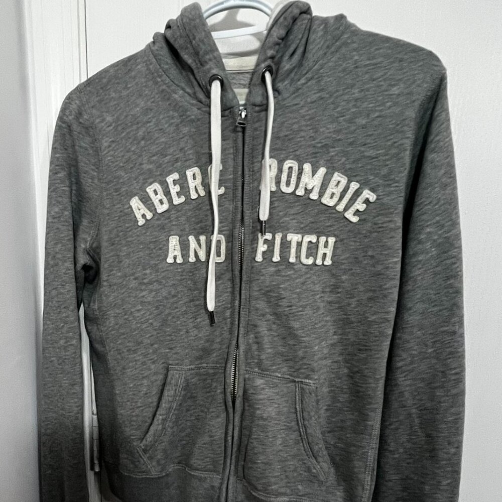 Abercrombie and Fitch Kids Gray Zip Hoodie Sz L
